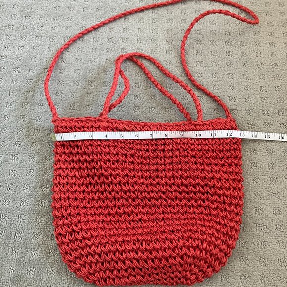 Orange straw purse - Picture 5 of 6